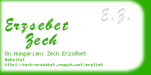 erzsebet zech business card