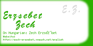 erzsebet zech business card